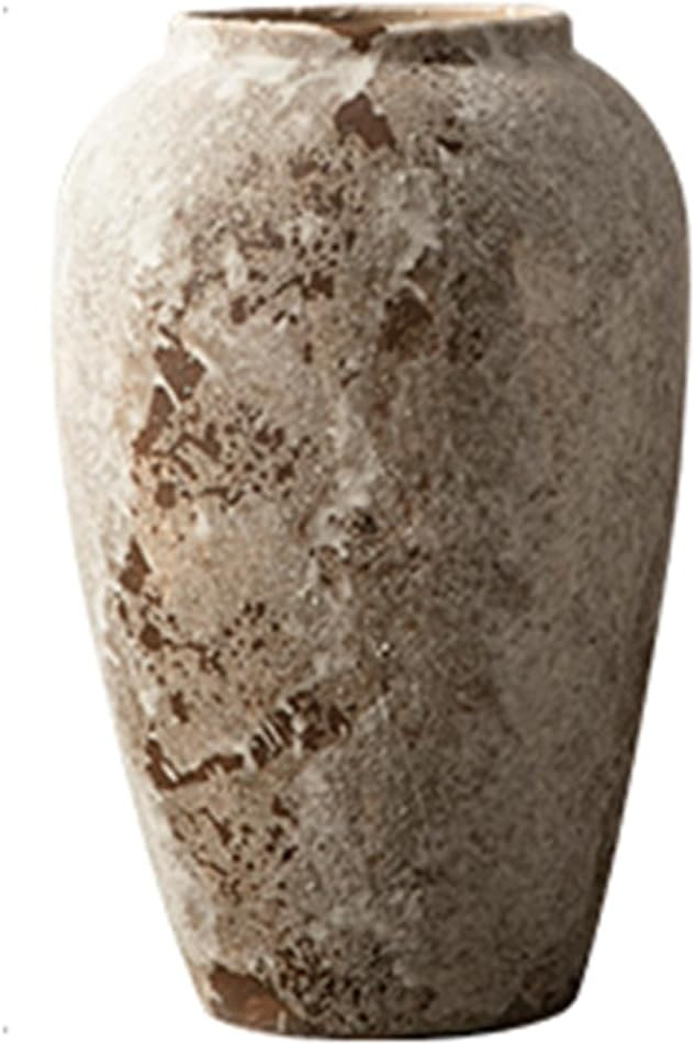 Mlaea Ceramic Flower Vase, Old Style Vase, Simple Vase Home Decorative Ornaments, Thick and Stabl... | Amazon (US)