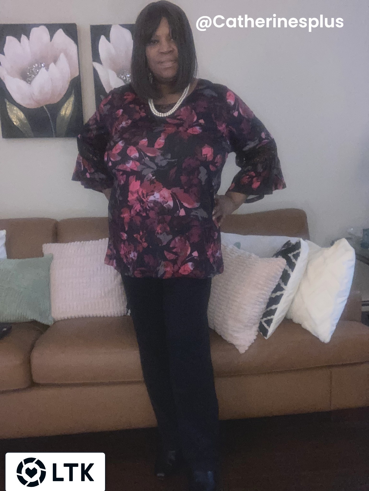 Catherines Bella Crochet Trim Top with Bell Sleeves and Suprema Pull-On Pant. 
(Gifted)  @CatherinesPlus

#LTKPlusSize #LTKootd #LTKOver40