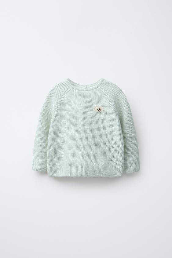 EMBROIDERED DOG PURL KNIT JUMPER | Zara US