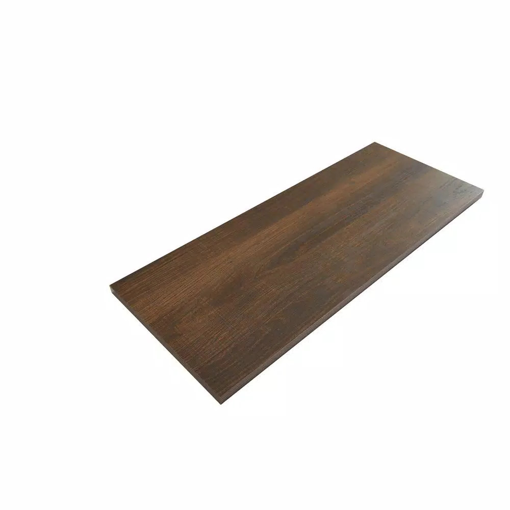 Chestnut Laminated Wood Shelf 12 in. D x 36 in. L | The Home Depot