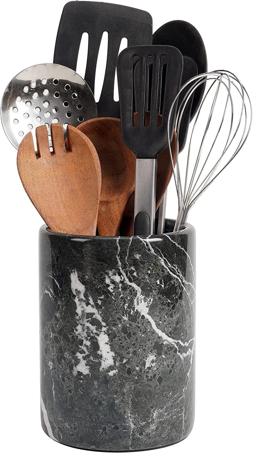 Utensil Holder Spoon Caddy Countertop Black Handmade Marble kitchen Utensils set organizer - 5.5x... | Walmart (US)
