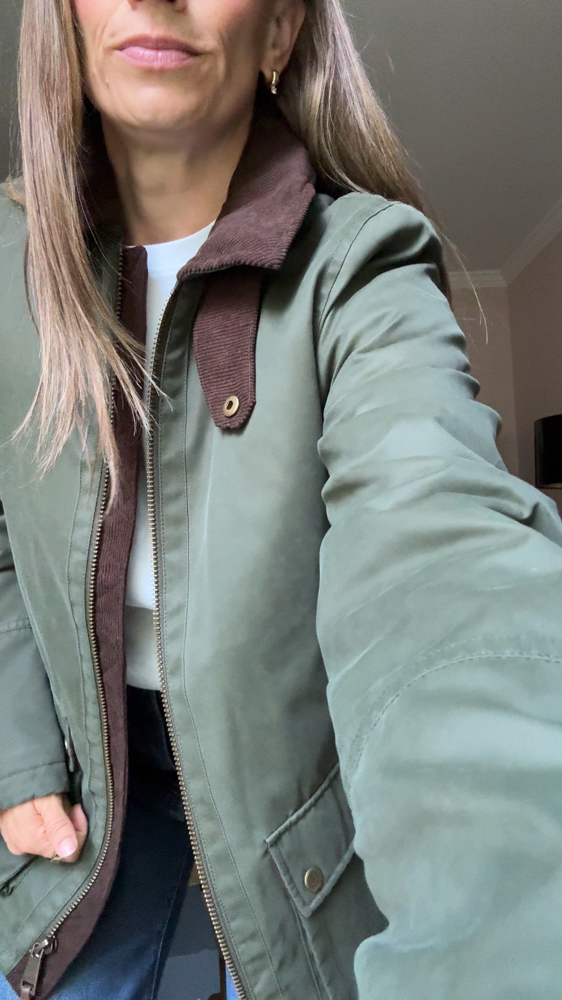 Lauren Ralph Lauren Waxed Raincoat w/ Corduroy Trim in a size small

#LTKSeasonal #LTKPetite #LTKootd