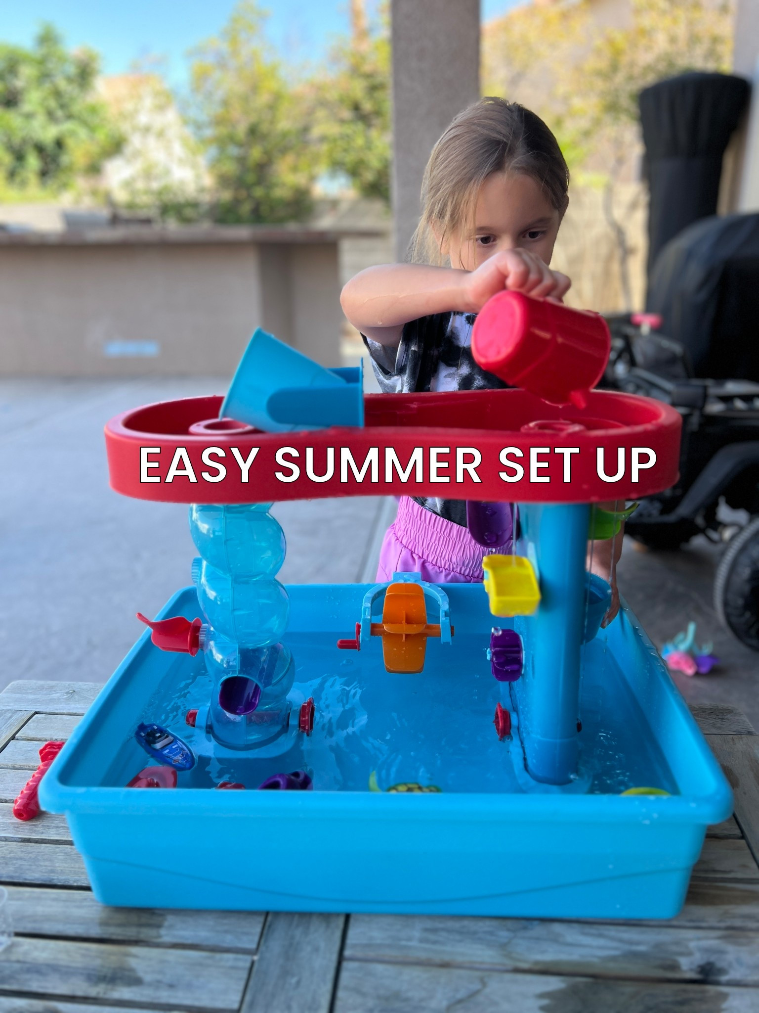 I love how I can pull this water table out and I have an instant activity. I like to add our robo fish, turtles, and boats for extra fun. Then it all stores in itself! 

#LTKSwim #LTKKids #LTKSeasonal