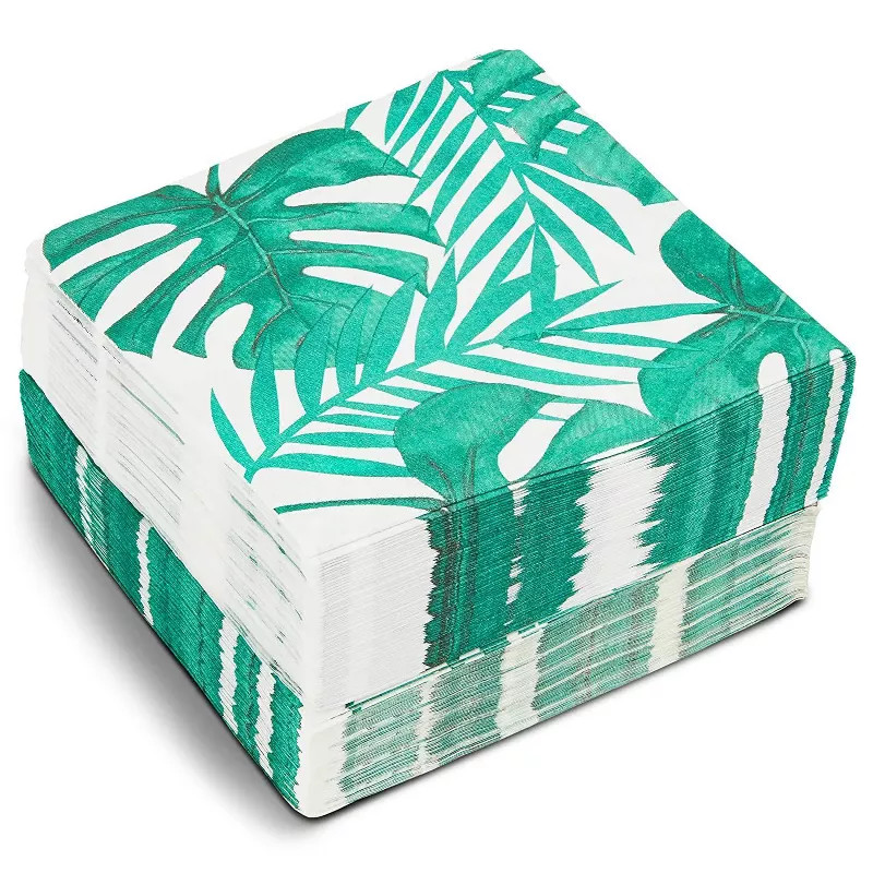 Blue Panda 150 Pack Tropical Palm Leaf Disposable Luncheon Paper Napkins 6.5" for Hawaiian Luau P... | Target