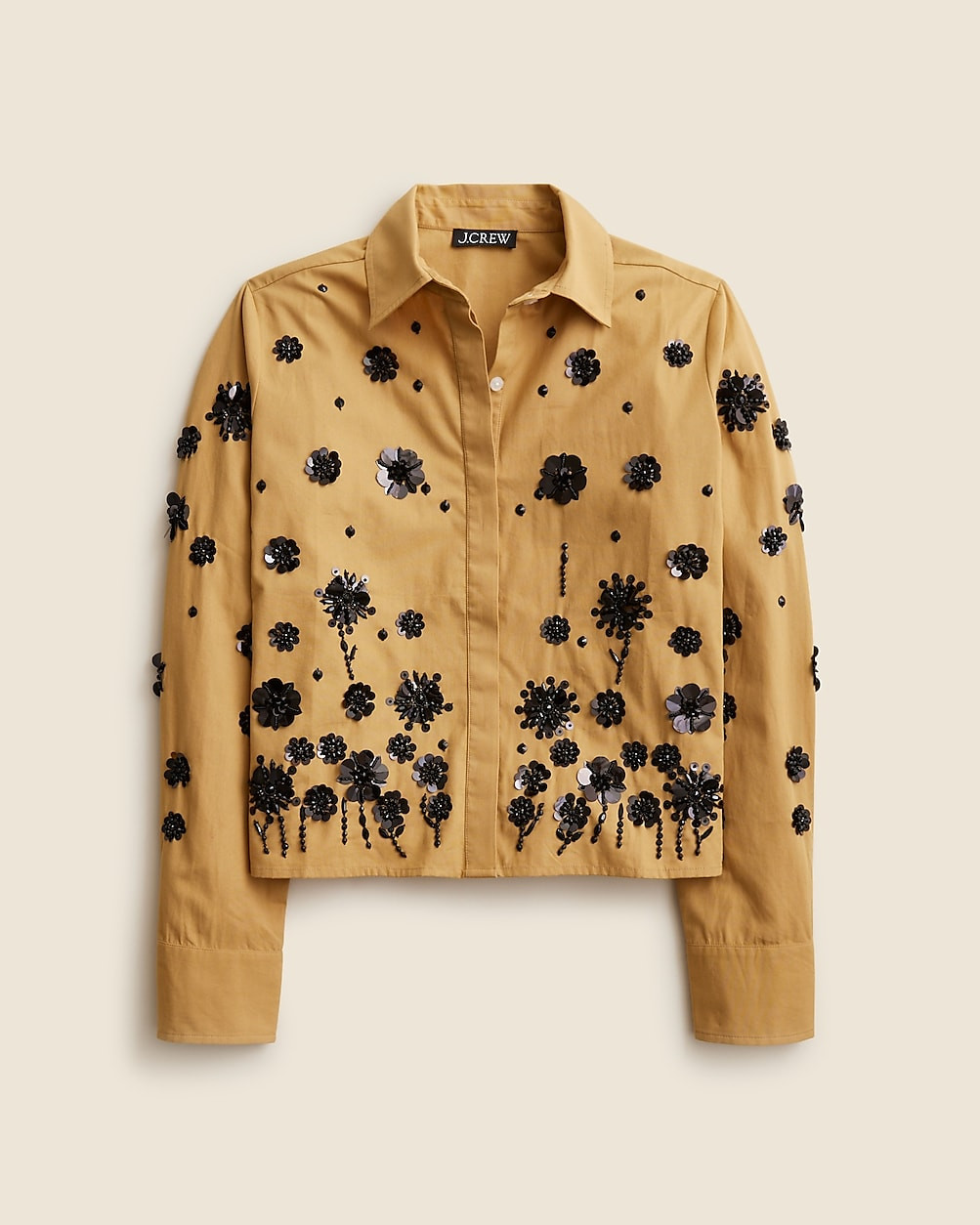 Sequin-embellished button-up shirt | J. Crew US