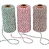 Sunmns 3 Roll Christmas Twine Cotton String Rope Cord for Gift Wrapping, Arts Crafts, 984 Feet (M... | Amazon (US)