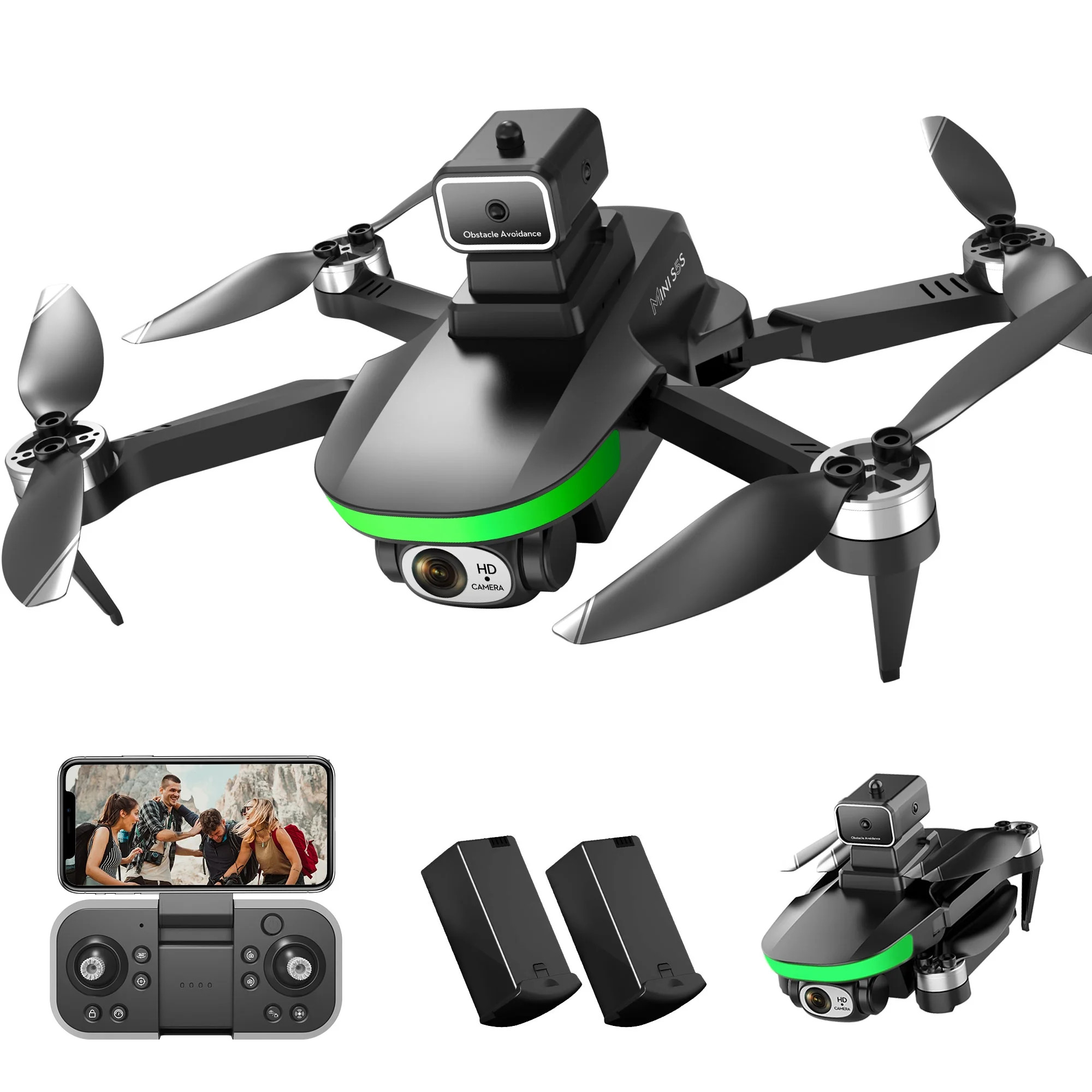 S5S Drone with 6K UHD Camera, Foldable Drones for Adults Kids, RC Quadcopter Drone, Brushless Mot... | Walmart (US)