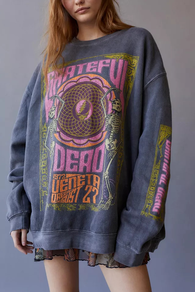 Grateful Dead Skeletons Crew Neck Sweatshirt | Urban Outfitters (US and RoW)