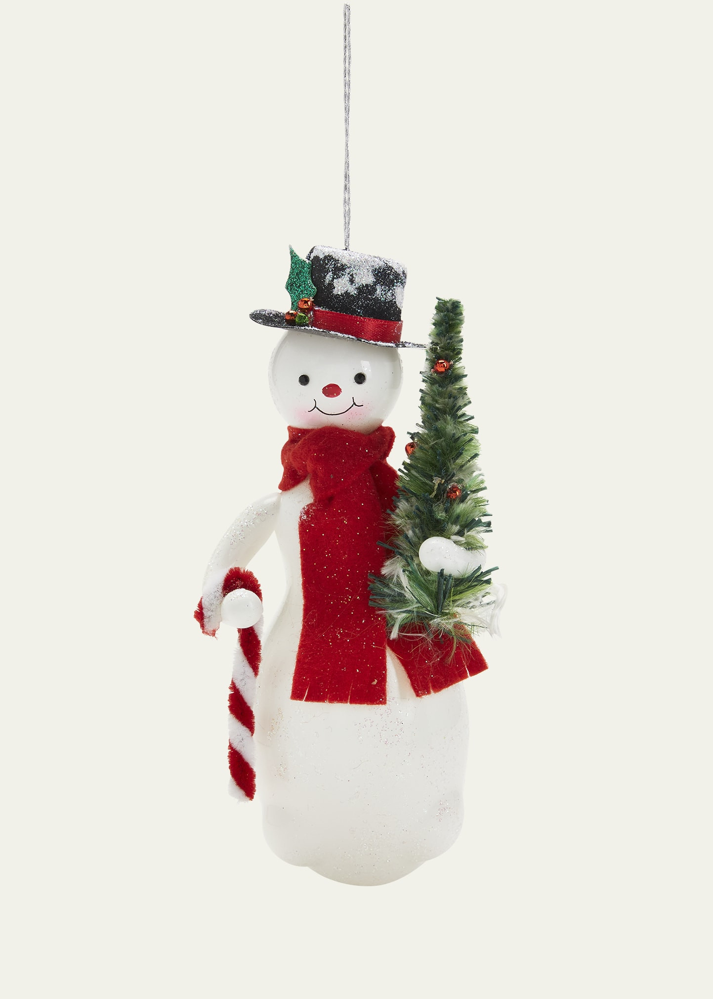 De Carlini Snowman with Tree Christmas Ornament | Bergdorf Goodman