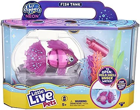 Little Live Pets - Lil' Dippers Fish Tank: Splasherina| Interactive Toy Fish & Tank , Magically Come | Amazon (US)