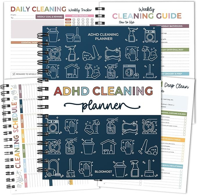 ADHD Cleaning Planner - Cleaning Schedule and Checklist Organizer for Adults and Teens - Daily, W... | Amazon (US)