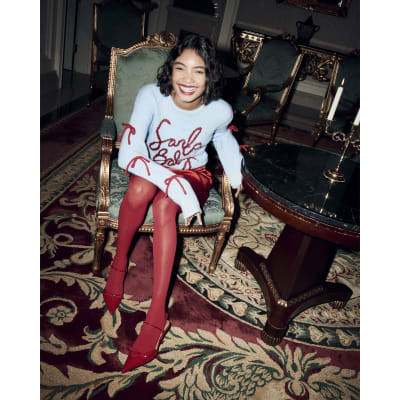 Blue Santa Baby Christmas Jumper | River Island UK & IE