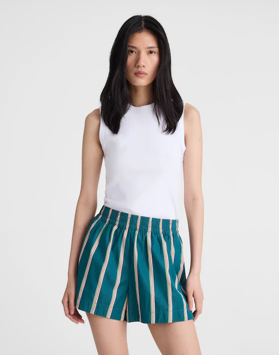 Madewell x Shopbop Pull-On Shorts in Poplin | Madewell