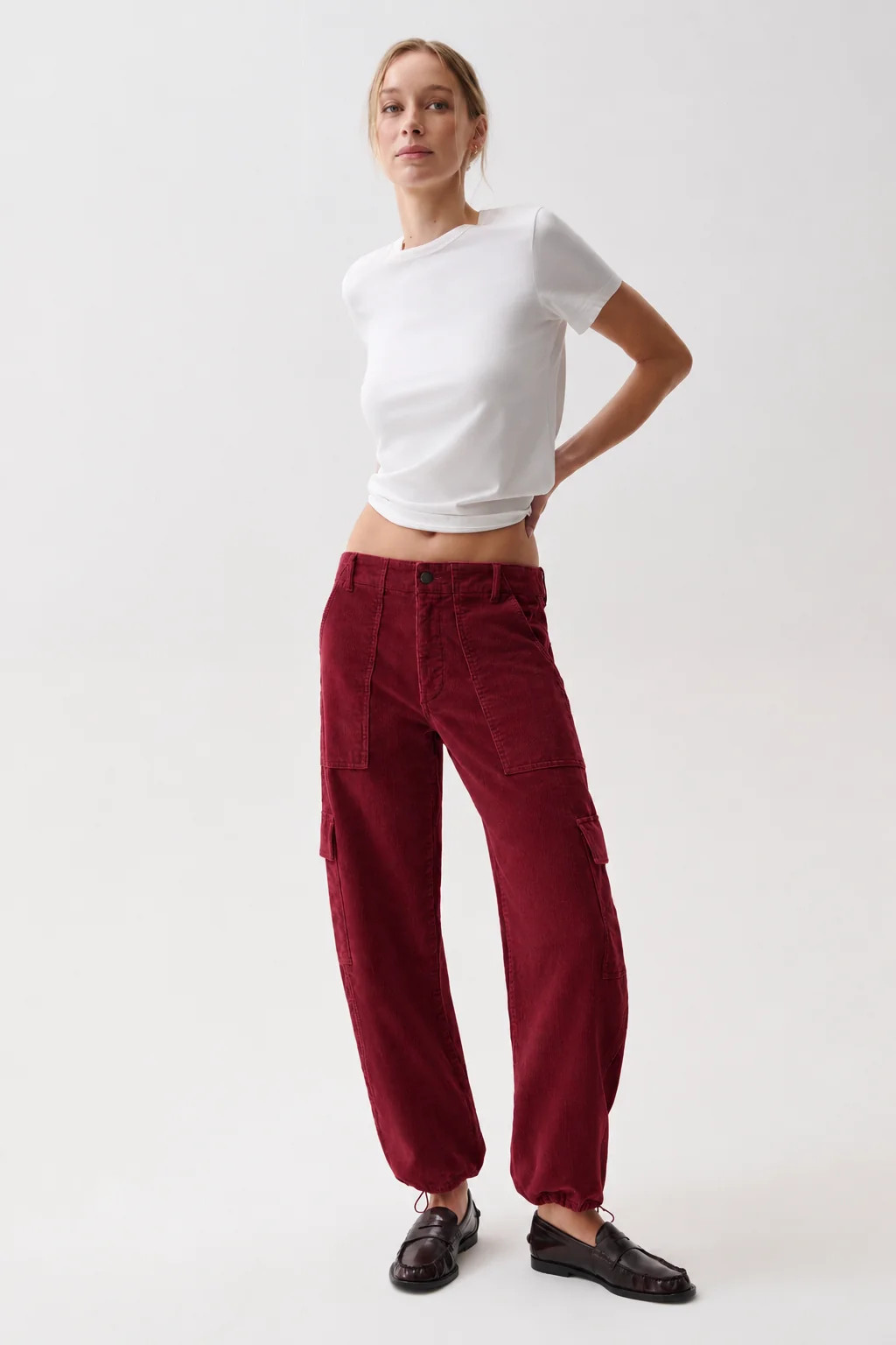 Honor Utility Cord Cargo - Deep Crimson | Pistola Denim