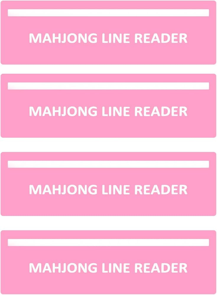 4Pack Mahjong Line Finder, Mahjong Line Reader, Mah Jong Card Guide, Mahjong Accessories and Gift... | Amazon (US)