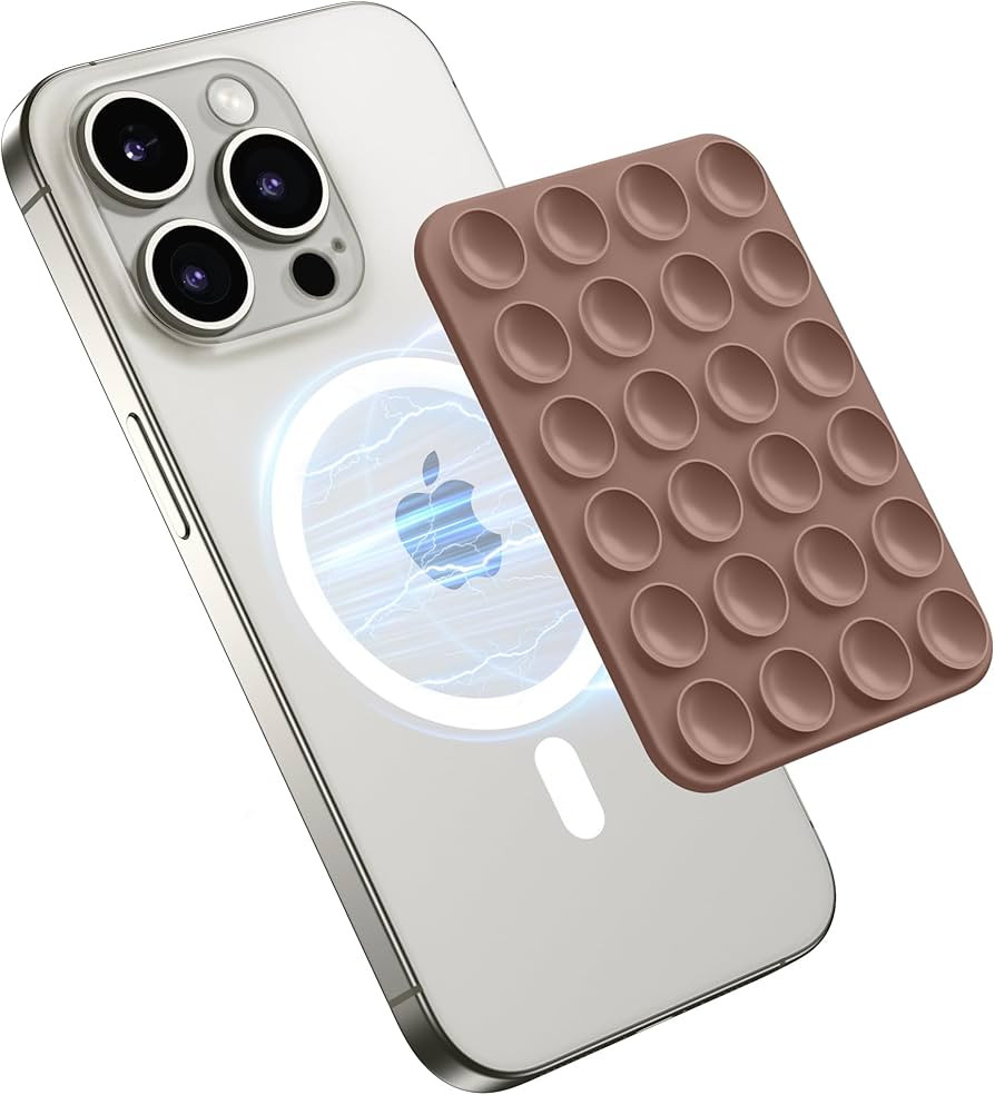 GONEZ Magnetic Suction Cup Phone Mount, Hands-Free Silicone Grip Holder Compatible with iPhone Ma... | Amazon (US)