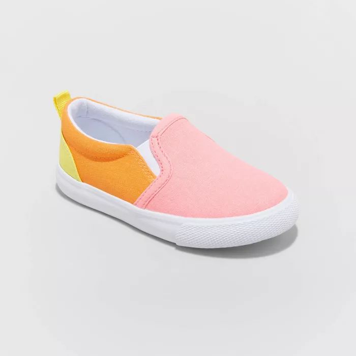 Toddler Girls' Sandy Twin Gore Slip-On Sneakers - Cat & Jack™ Pink | Target