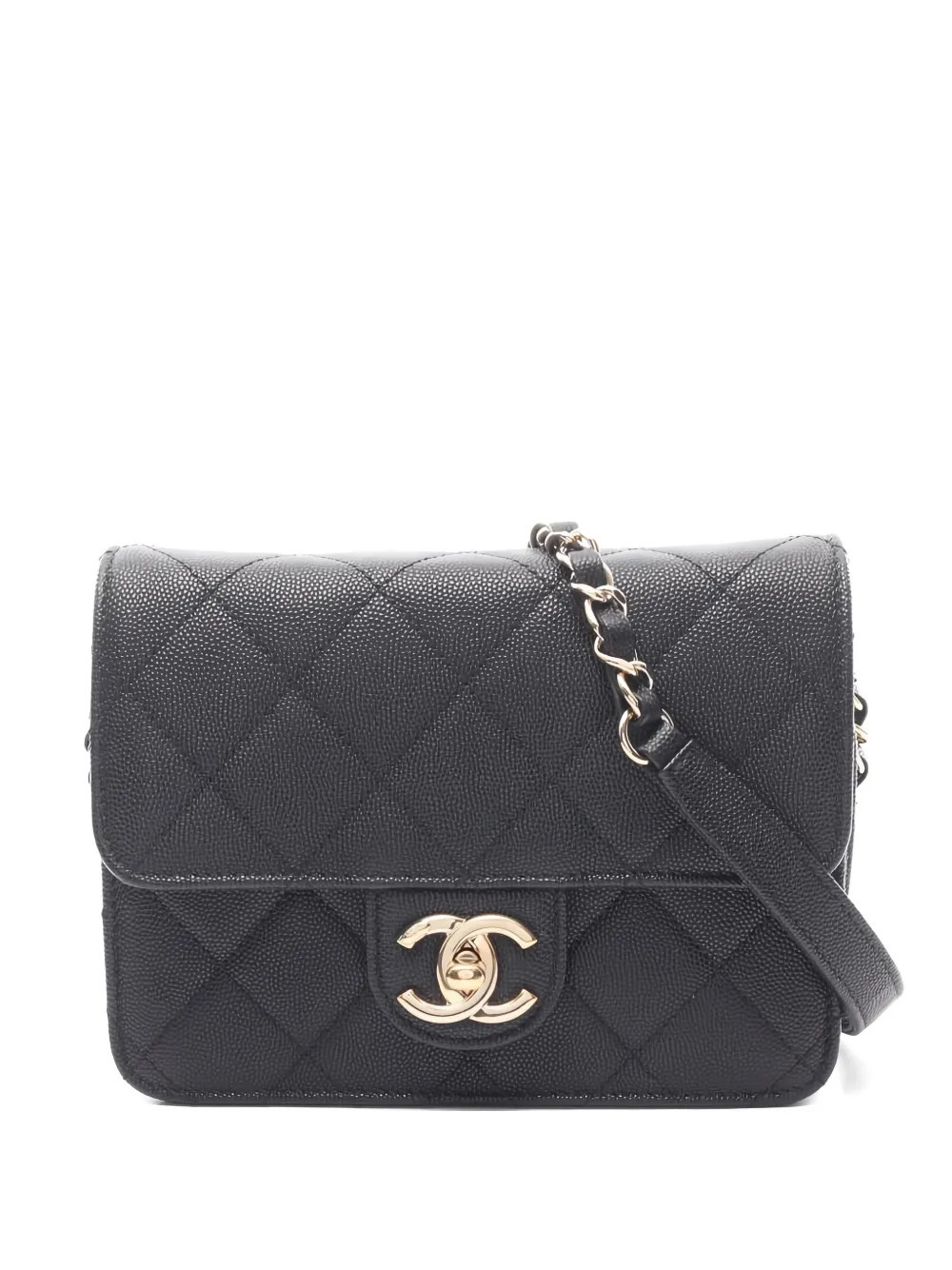 CHANEL Pre-Owned 2020s mini matelassé cross body bag - Black | Farfetch Global