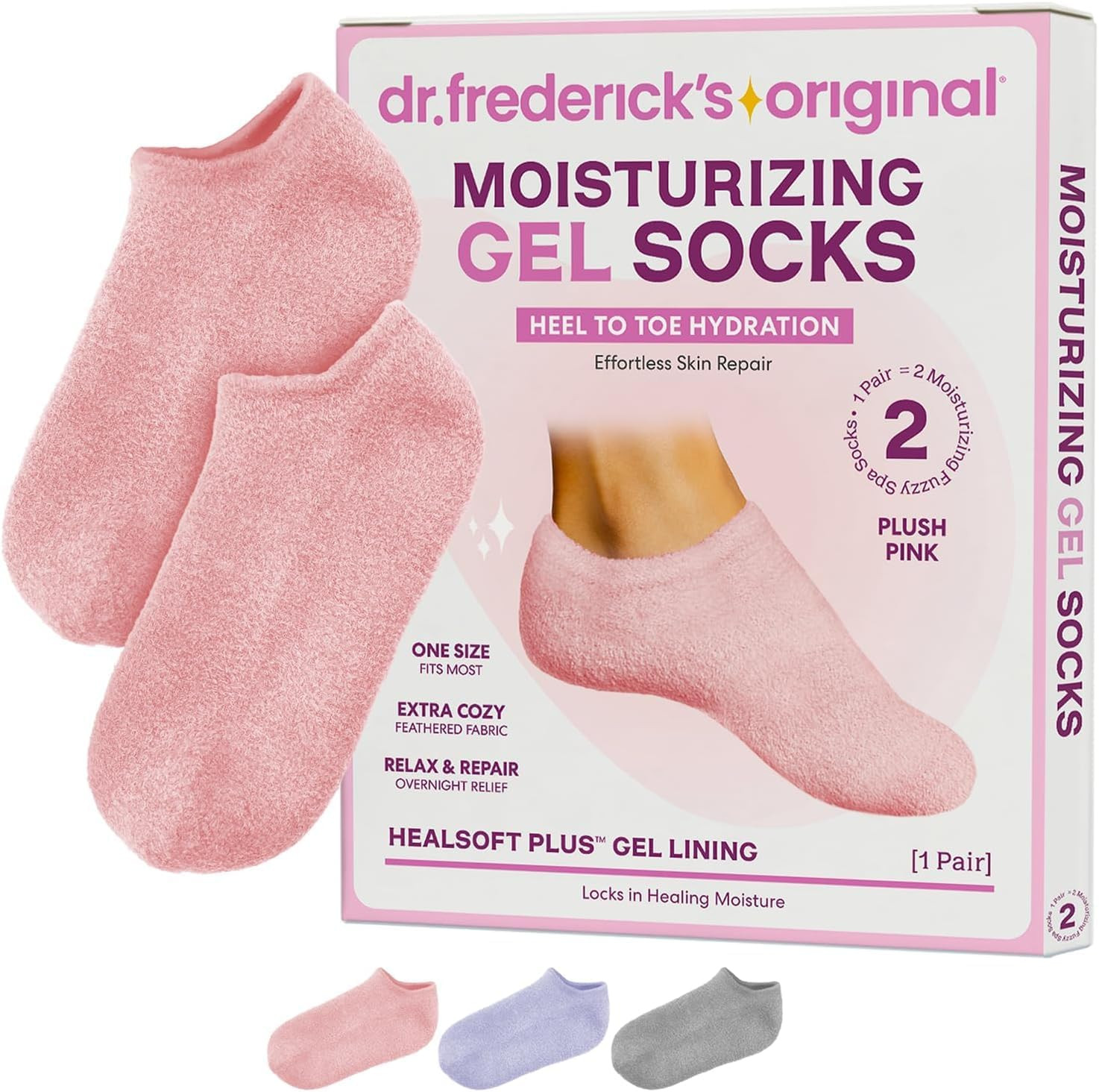 Dr. Frederick\u2019s Original Calcetines de gel hidratante para hombres y mujeres \u2013 Tratamie... | Amazon (US)
