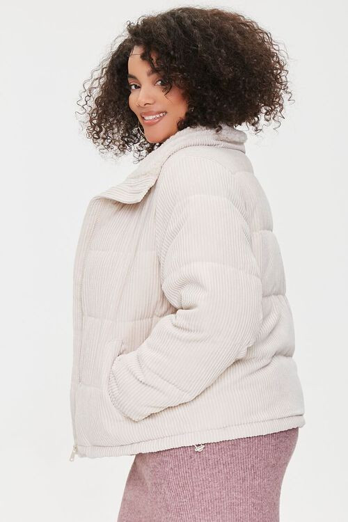 Plus Size Corduroy Puffer Jacket | Forever 21 (US)