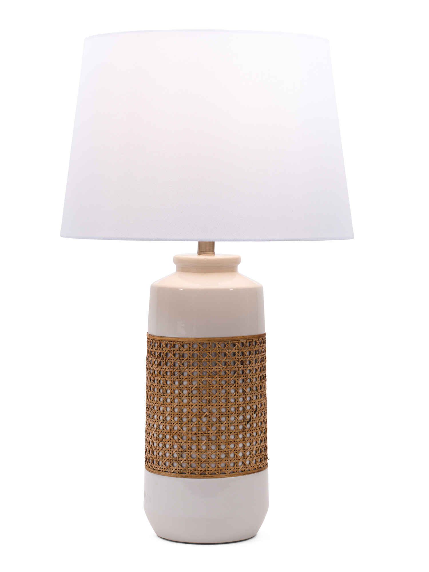 Ceramic And Rattan Table Lamp | TJ Maxx