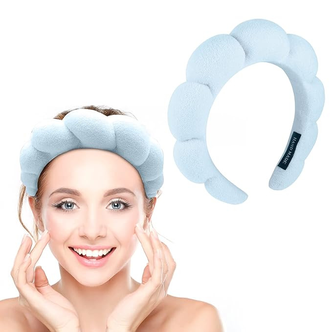 HOYDATE Puffy Spa Headband for Women Padded Soft Hairband Non Slip Sponge Headband Sponge & Terry... | Amazon (US)