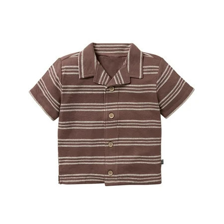 Modern Moments by Gerber Toddler Boy Organic Button Up Collar Shirt, Sizes 12M-5T | Walmart (US)