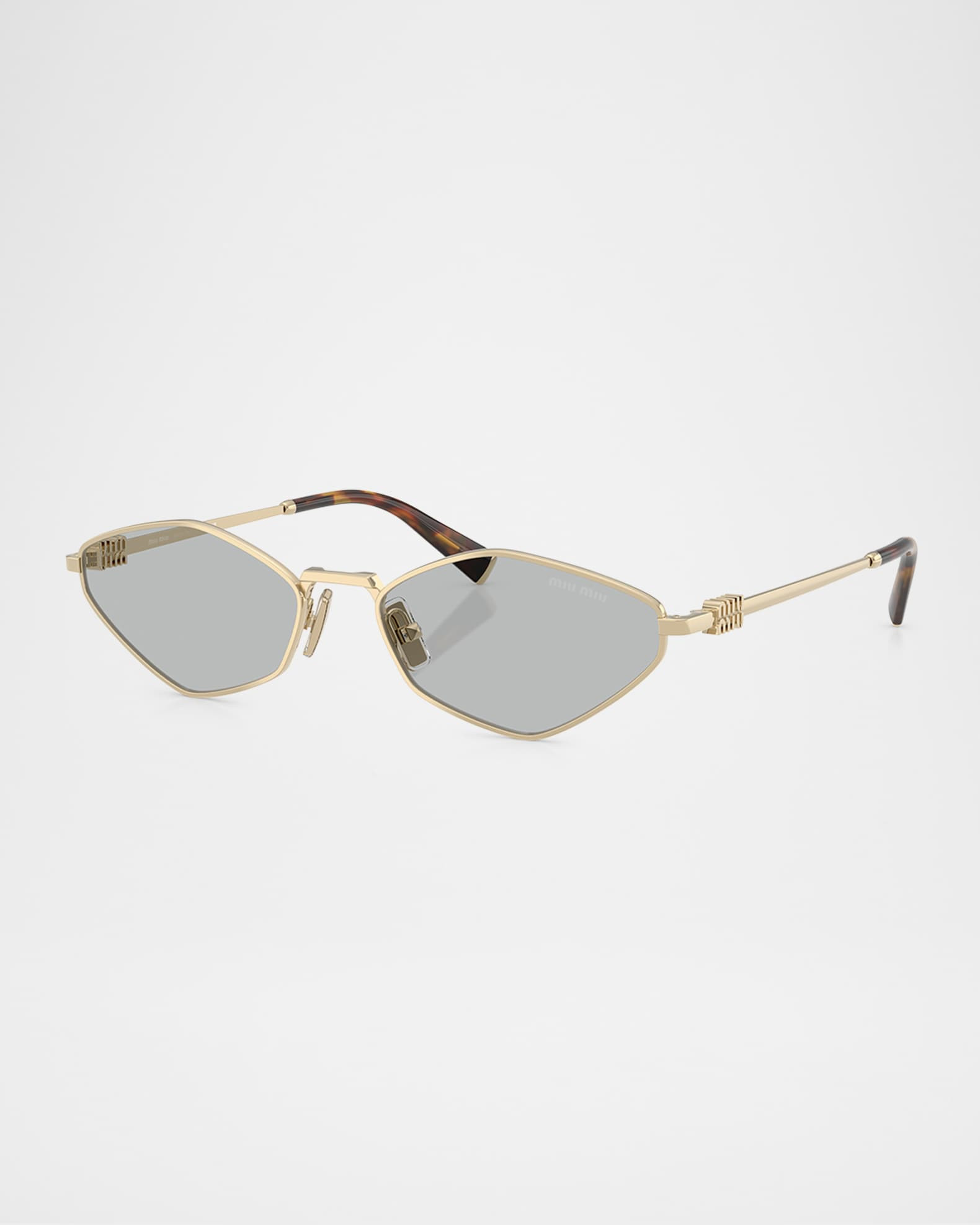 Metal Geometric Oval Sunglasses | Neiman Marcus