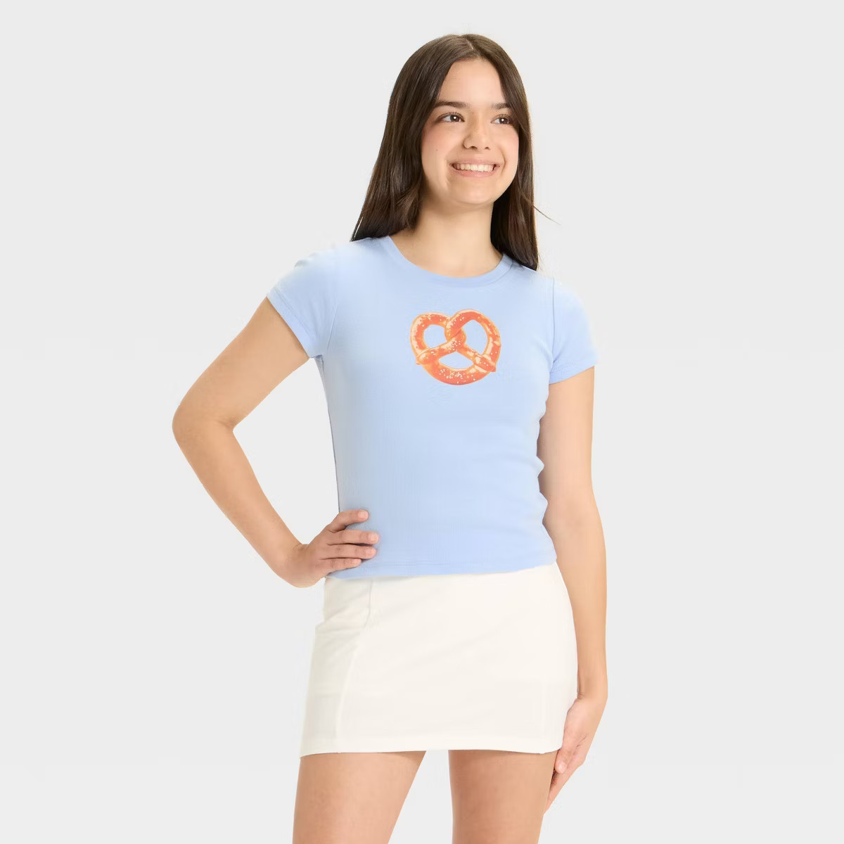 Girls' Short Sleeve Graphic T-Shirt - art class™ Blue XL | Target