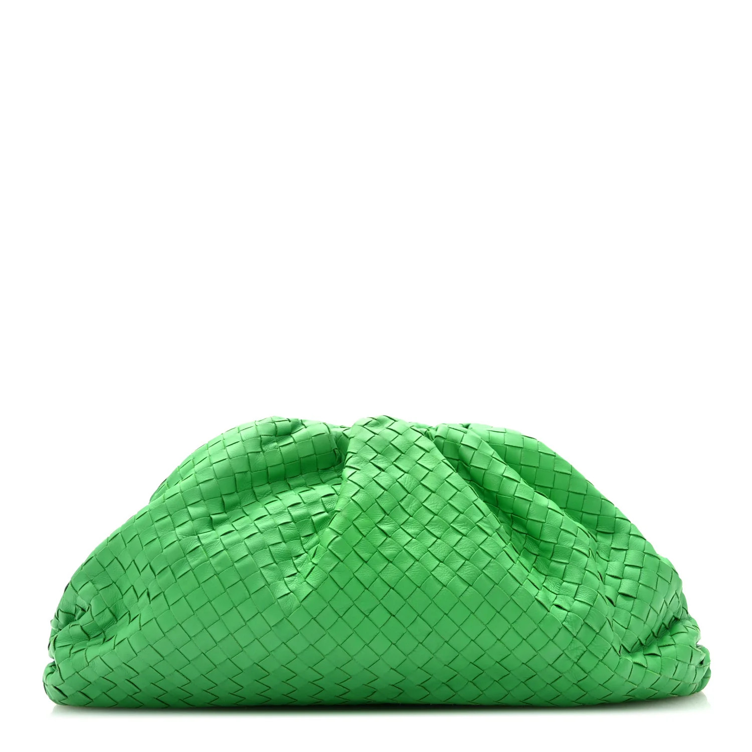 Bottega Veneta Nappa Maxi Intrecciato The Pouch Oversized Clutch Parakeet 1625218 | FASHIONPHILE (US)