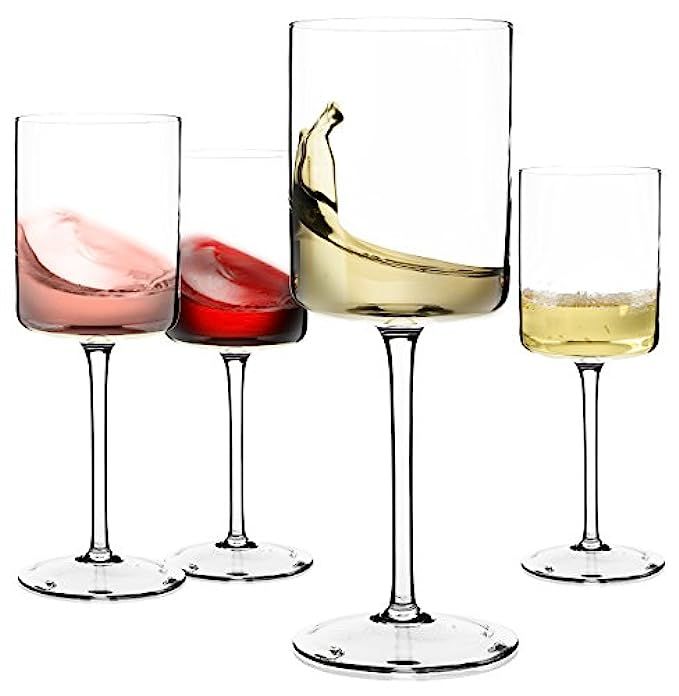 Wine Glasses, Large Red Wine or White Wine Glass Set of 4 - Unique Gift for Women, Men, Wedding, Ann | Amazon (US)