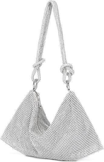YIKOEE Sparkly Rhinestone Purse for Women Evening Hobo Shoulder Bag | Amazon (US)