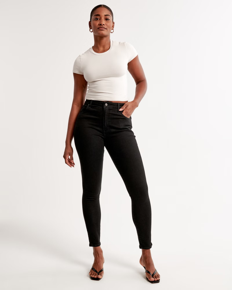 Curve Love High Rise Super Skinny Ankle Jean | Abercrombie & Fitch (US)