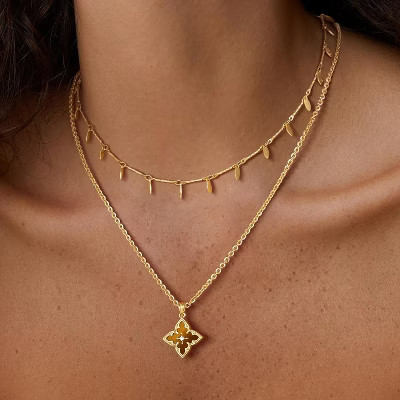 Clotth Gold Necklace for Women Dainty 14K Gold Plated,Necklace Adjustable Chain Choker Charm Lucky Necklaces for Women Jewelry,Luxury Gold | Target