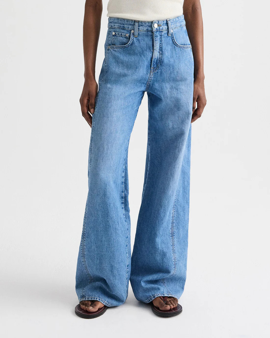 West 11th St Jean in Linen Cotton Denim | TWP