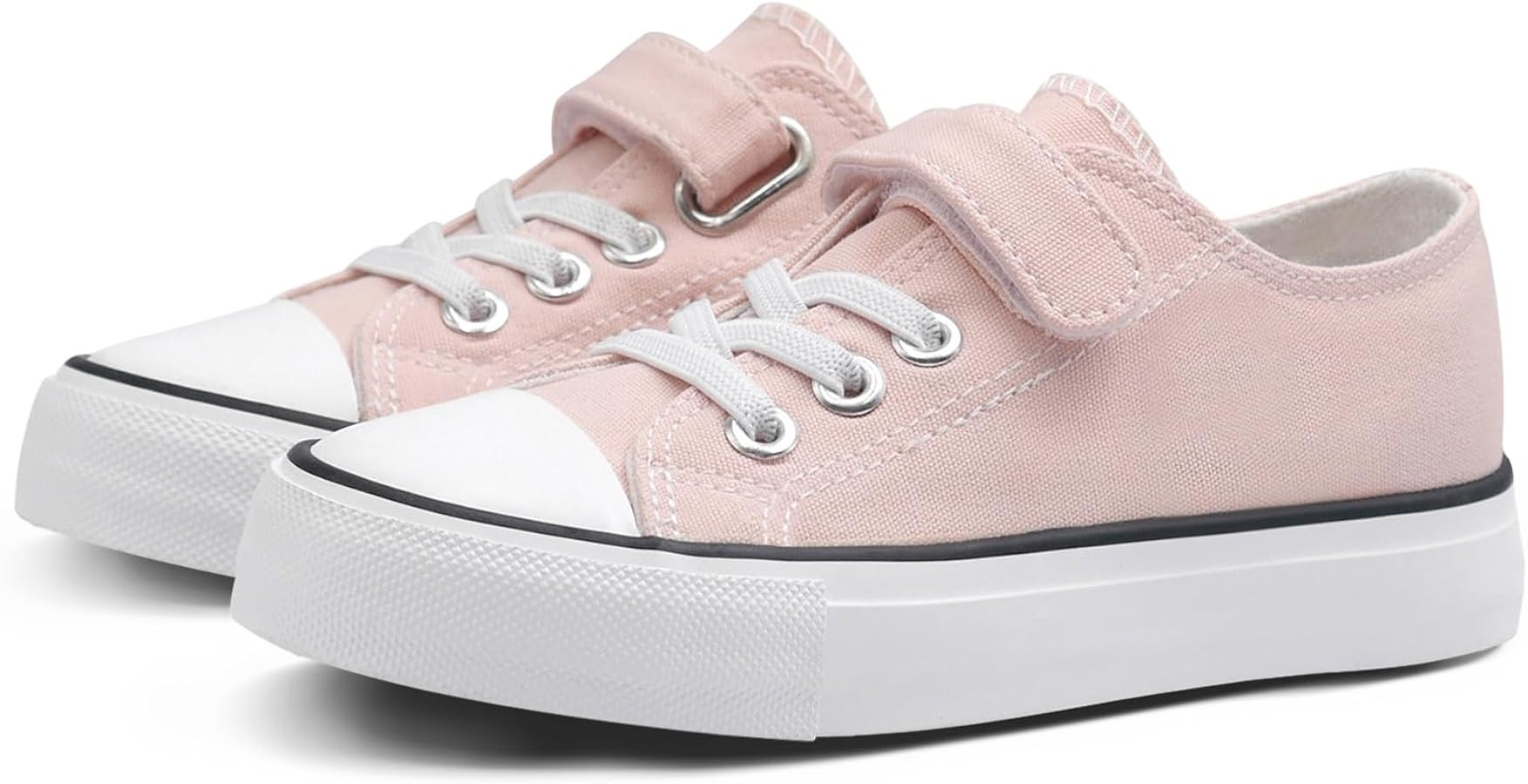 ANTLULU Boys and Girls Canvas Kid Shoes Adjustable Design Fashion Casual Sneakers | Amazon (US)