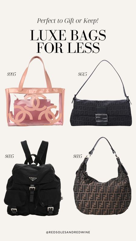 Luxe Bags for Less! Designer bags for a steal, Chanel bag, Prada bag, Fendi bag, splurge gifts, splurge worthy

#LTKstyletip #LTKitbag #LTKGiftGuide