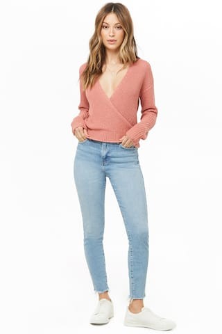 Plunging Surplice Sweater | Forever 21 (US)