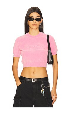 Alexander Wang Crewneck Tee With Embossed Logo in Washed Lotus from Revolve.com | Revolve Clothing (Global)