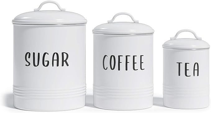 Barnyard Designs Set of 3 Decorative Nesting Kitchen Canisters, Airtight Containers with Lid, Rus... | Amazon (US)