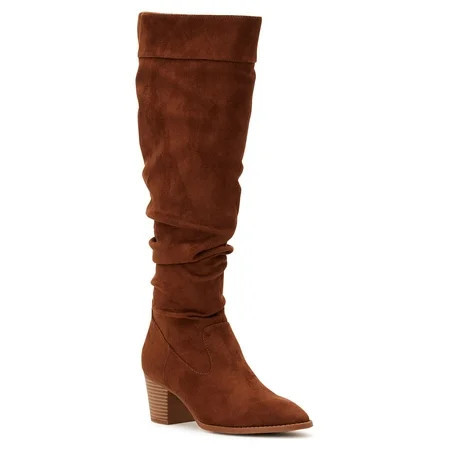 Time and Tru Women s Tall Heeled Slouch Boots Sizes 6-11 | Walmart (US)