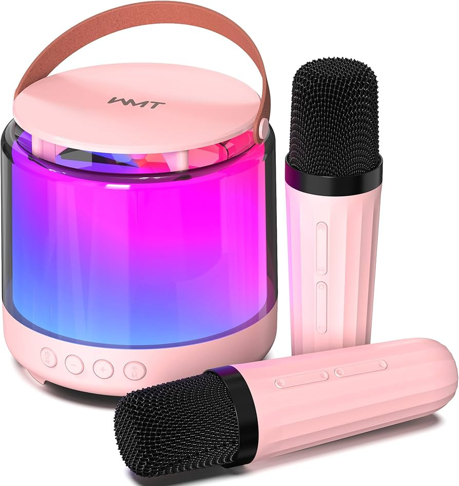 WMT Karaoke Machine for Kids/Adults - Rechargeable Portable Wireless Karaoke Speaker with 2 Micro... | Amazon (US)