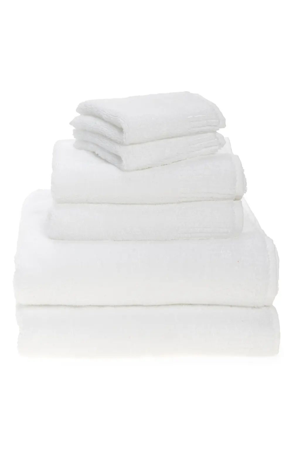 Nordstrom 6-Piece Luxury Aerospin Bath Towel, Hand Towel & Washcloth Set in White at Nordstrom | Nordstrom Canada