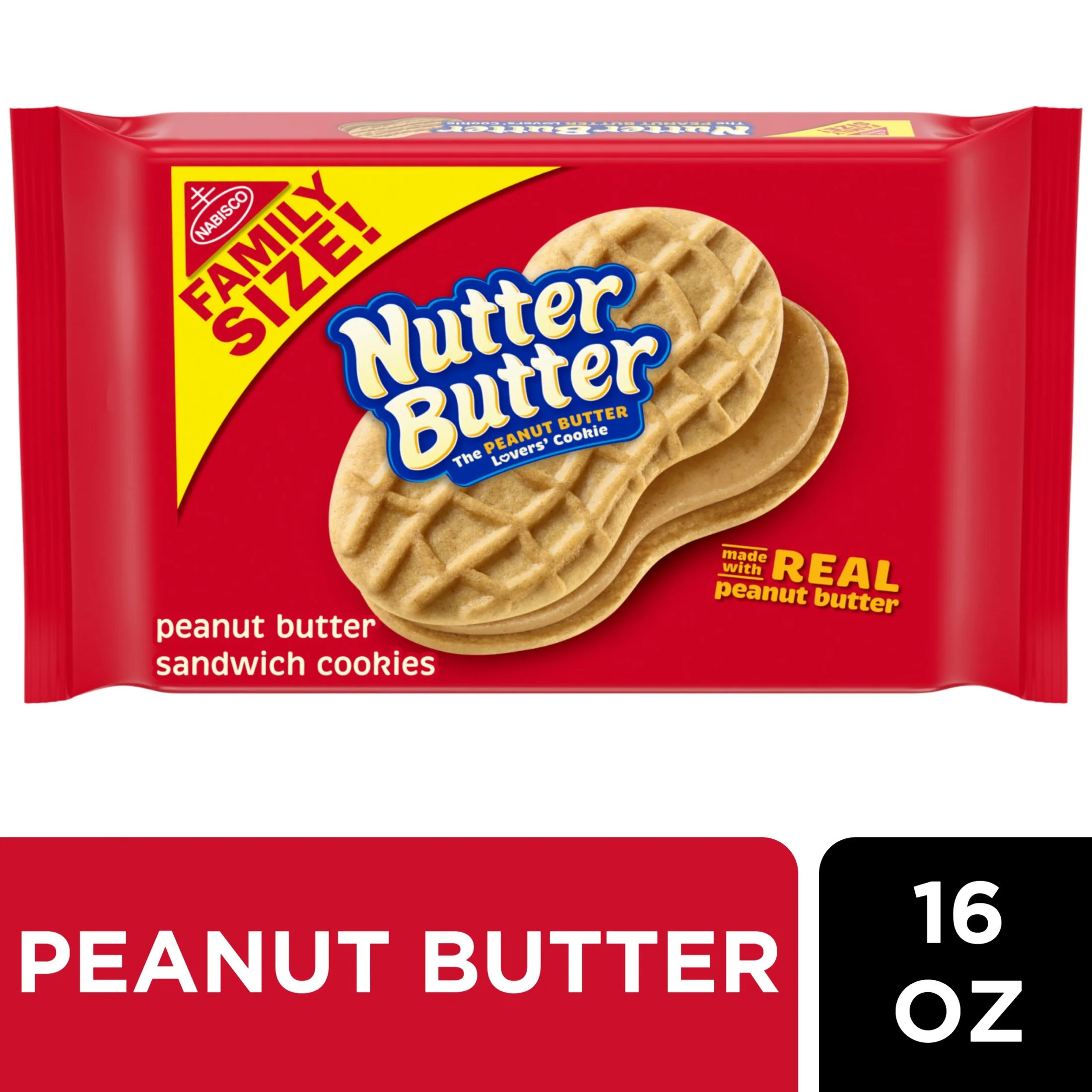 Nutter Butter Family Size Peanut Butter Sandwich Cookies, 16 oz | Walmart (US)