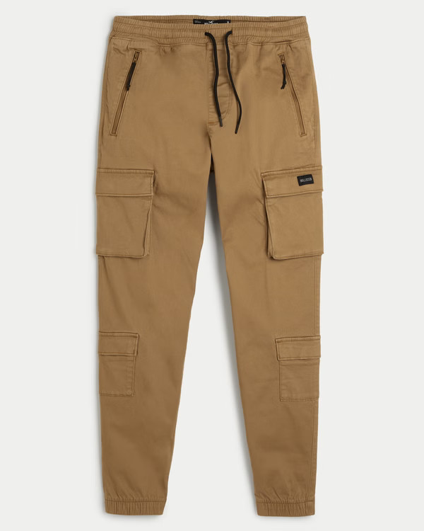 Twill 4-Pocket Cargo Joggers | Hollister (US)