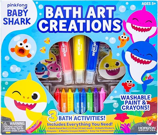 Baby Shark Bath Art Creations by Horizon Group USA, Draw Fun & Exciting Washable Artwork During B... | Amazon (US)
