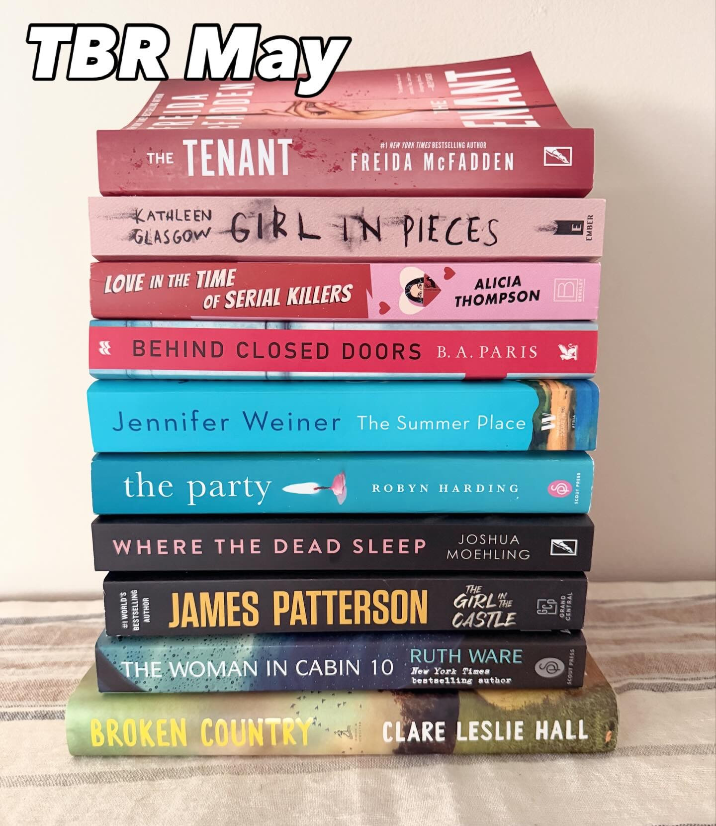 May reading list = stacked and so good 📚✨

From thrillers that keep you up way too late to emotional reads you won’t stop thinking about… these are the books I’m reaching for this month:

• The Tenant
• Girl in Pieces
• Life in the Time of Serial Killers
• Behind Closed Doors
• The Summer Place
• The Party
• Where the Dead Sleep
• Broken Country
• The Girls in the Castle
• The Woman in Cabin 10

A mix of suspense, drama, and stories that pull you all the way in — basically perfect for slow mornings, pool days, and late-night “just one more chapter” moments ☀️📖



#MayReads #BookRecs #ReadingList #BookTokMadeMeReadIt #ThrillerReads SummerReading BooksToRead BookLovers

#LTKmorningroutine #LTKTravel #LTKstorytime