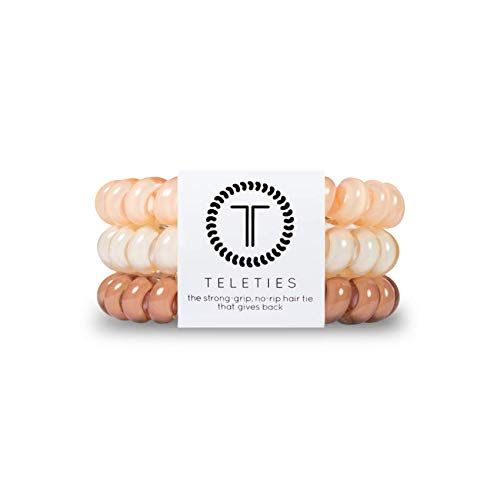 Teleties - Core Collection Hair Ties - Hair Coils - 3 pack (Large, For the Love of Nudes) | Amazon (US)