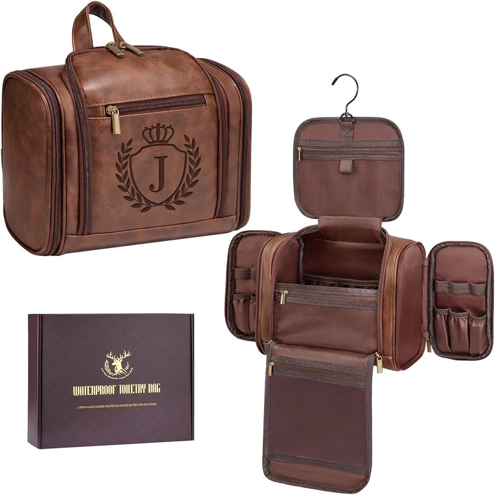Personalized Gifts for Men Dad Father Birthday Toiletry Travel Bag J | Amazon (US)