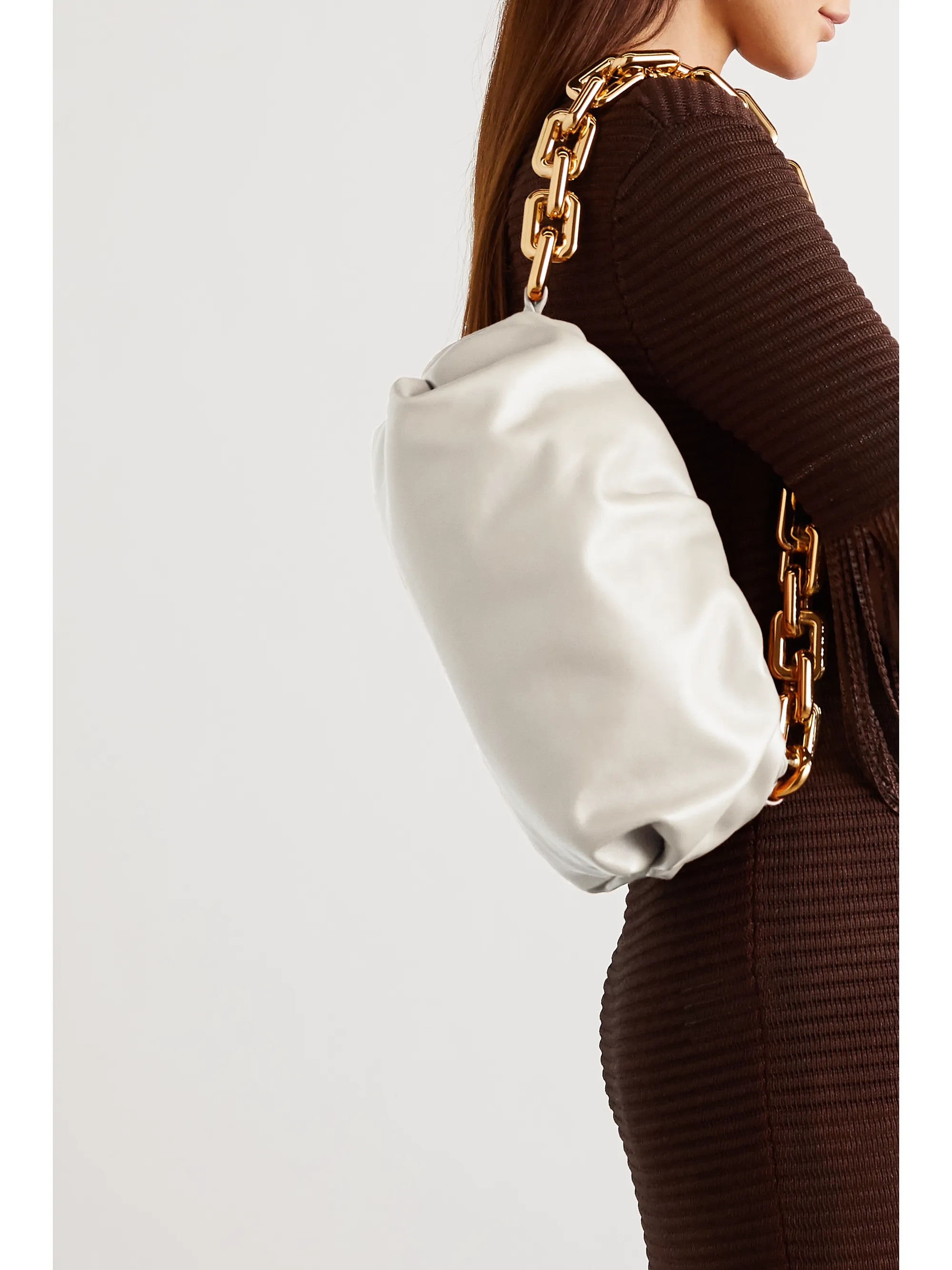 The Chain Pouch gathered leather clutch | NET-A-PORTER (US)